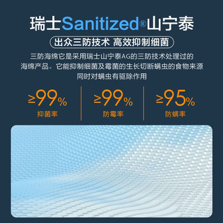  DeRUCCI/慕思 静音 乳胶床垫 独立筒袋装弹簧 三防海绵 防螨面料