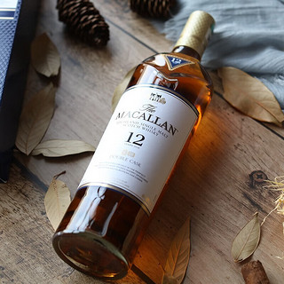 麦卡伦（MACALLAN）麦卡伦 MACALLAN单一麦芽苏格兰威士忌斯佩塞雪莉桶 爱丁顿 麦卡伦12年蓝钻双桶700ml 无盒