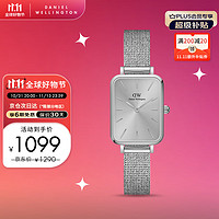 丹尼尔惠灵顿（DanielWellington）DW小方表女流光金石英女表简约时尚欧美表DW00100486