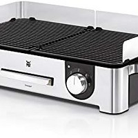 WMF 福腾宝 LONO Master-Grill 烧烤炉 2400 W 2个可独立调节的烧烤区 户外认证 Cromargan不锈钢 哑光/银色 compact