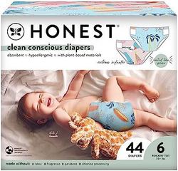 Honest The Honest Company 清洁意识纸尿裤 | 植物性、可持续 | 夏季23限量版印花 | 俱乐部盒
