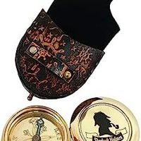 侦探夏洛克·福尔摩斯,航海黄铜口袋定向指南针,适合徒步旅行 | 收藏品 |  > 闪亮黄铜(金色)饰面 > 1700 年代定向复古风格诗指南针