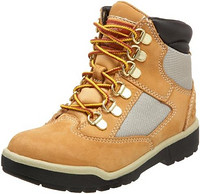 Timberland 幼儿/小童野外靴 6 英寸徒步鞋, 棕黄色（Wheat Nubuck）, 2.5 Little Kid