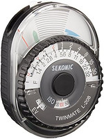 Sekonic 世光 Twinmate L-208 紧凑型模拟测光表，黑色