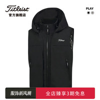 Titleist泰特利斯高尔夫服装男士羽绒马甲23冬季PLAY男装防风保暖羽绒背心 黑色 L