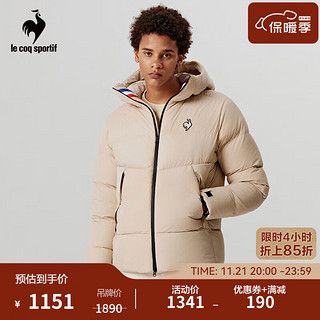 乐卡克（Le coq sportif）法国公鸡男款2023骑行系列秋冬短羽绒服LEM23Q30604 小麦色/ISC L