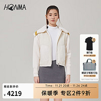 HONMA【专业高尔夫】HONMA衫羽绒外套冬保暖防风运动外套 漂白 XS