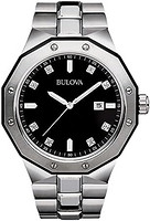BULOVA 宝路华 男式石英不锈钢礼服手表，颜色：银色调（型号：98D103）