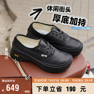 VANS范斯 Authentic Vibram DX黑武士厚底增高德比鞋板鞋 黑色 38