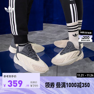 adidas阿迪达斯三叶草OZELIA男女经典舒适运动鞋复古老爹鞋 米白/灰/肉粉 46.5(290mm)