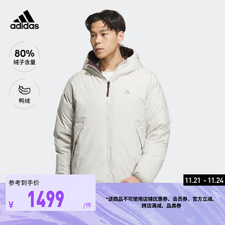 adidas阿迪达斯轻运动男冬季600蓬保暖连帽鸭绒羽绒服IS0372 矾土棕 A/XL