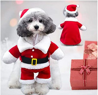Cykapu 宠物圣诞服装狗狗套装,可爱宠物圣诞老人