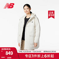 NEW BALANCE NB23女款连帽保暖中长款上衣鸭绒羽绒服 CIC AWJ33332 M