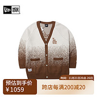 NEW ERA纽亦华2023MLB复古手绘渐变针织开衫毛衣潮流 14112319-卡其色 XXL