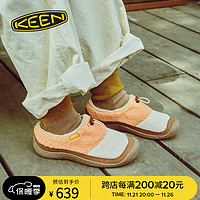 keen HOWSER III SLIDE 女子舒适保暖一脚蹬绒面休闲鞋 桦木色/橘黄色-1027761 36女