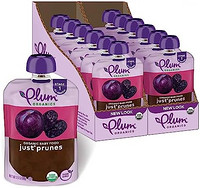 Plum Organics 阶段1婴儿食品，西梅泥，3.5盎司，99克，袋装（12包）