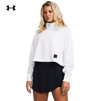 安德玛 UNDERARMOUR)秋冬Ottoman女子1/4拉链抓绒训练运动卫衣1379772 白色100 XS
