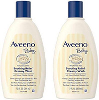 Aveeno 艾惟诺 Baby 舒缓润肤沐浴乳，为干性敏感性皮肤设计，12液体盎司（354ml）/瓶，2瓶装
