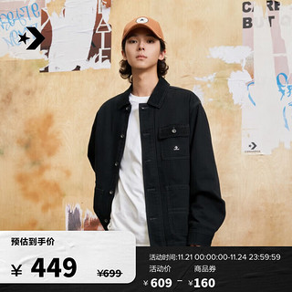 匡威（Converse） 秋季男女纽扣翻领夹克多口袋外套10026550 10026550-A01 XL