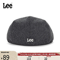 Lee韩国设计简约潮流时尚休闲男女同款呢子多色贝雷帽LUA00446 灰色 F