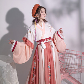 醉雨朵 兔莲语汉服女正品原创中国风白菜晋制齐腰交领夏季全套薄款