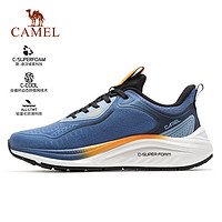 骆驼（CAMEL）运动鞋男士缓震轻弹防滑耐磨透气舒适运动跑步鞋 7D12235472，黑/海雾蓝，男 41