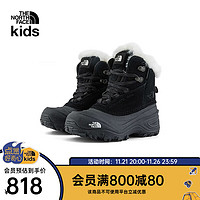 THE NORTH FACE 童鞋保暖鞋男女儿童中帮户外鞋|7W5X KX7/黑色 33.5码鞋长21cm