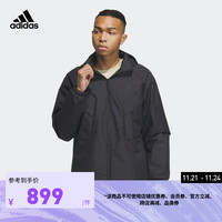 adidas 阿迪达斯 轻运动男装冬季运动连帽夹克外套IS0450 黑色 A/M