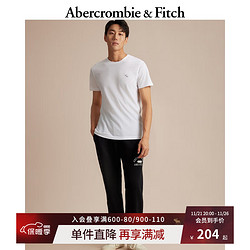 Abercrombie & Fitch 男裝 復古保暖抓絨運動褲衛褲 332137-1 黑色 XXL (185/104A)