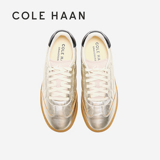 COLE HAAN 歌涵 colehaan/歌涵 女鞋休闲鞋 23年秋季德训鞋阿甘鞋运动板鞋W30274 金色-W30274 35