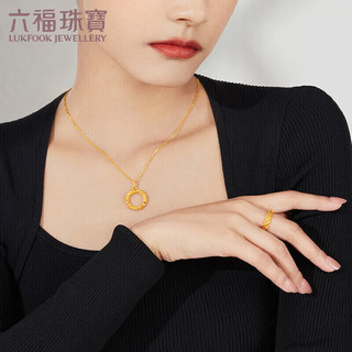 六福珠宝 足金镂空花丝黄金戒指闭口戒 计价 L07TBGR0015 12号-约3.24克
