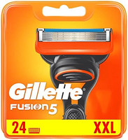 Gillette 吉列 Fusion5 男士剃须刀刀片，24 件装剃须刀片补充装带精密修剪器，5 个减摩刀片，适用于邮箱