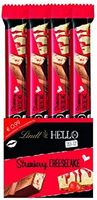 Lindt 瑞士莲 HELLO 草莓奶酪巧克力棒 全脂牛奶巧克力/草莓夸克干酪夹心，24条装(24 x 39g)