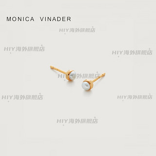 Monica Vinader莫妮卡2023MiniGem珍珠耳钉百搭耳饰女生 灿金色珍珠耳钉(GP-EA-MIPR-PRL)