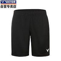 威克多（VICTOR）胜利羽毛球服短裤R-6299C黑色 透气款 L 