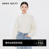 MISS SIXTY冬季毛衣女时尚半高领打底衫毛织衫6W4RJ5330000 白色A06 M