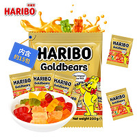 哈瑞宝（Haribo）土耳其橡皮糖 金小熊qq水果果汁软糖 水果口味糖果200g