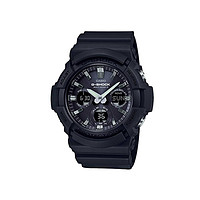 黑卡会员：CASIO 卡西欧 太阳能男士手表 GAW-100B-1AJF 黑色 科技时尚 防水抗震