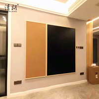 清朗 黑板软木板组合家用装饰拍立得照片墙儿童涂鸦背景墙客厅黑板白板墙上黑板教学投影板定做挂墙黑板挂式