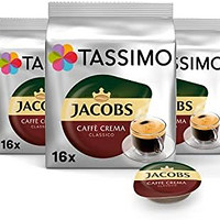 TASSIMO 咖啡胶囊 Jacobs 经典奶油咖啡 16颗/包*5包