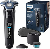 PHILIPS 飞利浦 Shaver 系列 7000 – 男士电动干湿两用剃须刀,带可折叠修剪器,清洁站,型号 S7886/55