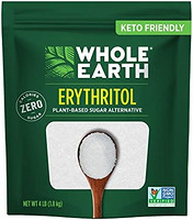 Whole Earth Sweetener Co. 零卡路里植物基糖替代品，100％赤藓糖醇，64盎司，4磅（约1.81千克）