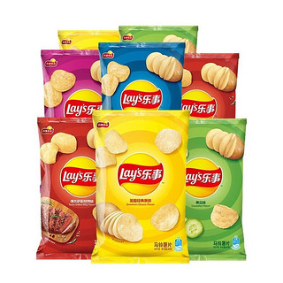 Lay's 乐事 薯片40g袋装办公室休闲零食膨化食品单袋小吃 清爽黄瓜味40g