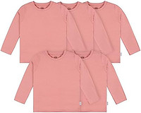 Gerber 嘉宝 中性款婴儿 5 件装纯色长袖 T 恤运动衫 160 GSM