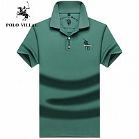 POLO VILLAE 保罗威特 保罗正品夏季男士短袖t恤翻领刺绣宽松休闲POLO衫中青年上衣男装