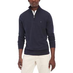 TOMMY HILFIGER 汤米·希尔费格 Essential 男士logo刺绣 1/4 拉链圆领毛衣