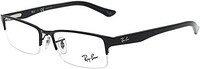 Ray-Ban 雷朋 RX 6196-2509 眼镜 黑色 带演示镜片 54 毫米, 黑色//白色, 54 mm