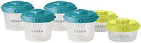 Beaba: 碧芭宝贝 BÉABA - 婴儿食品储存杯6 件套 - 可堆叠和夹式容器 - 纯密封，带刻度 - 可冷冻 - 2x60毫升