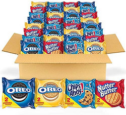OREO 奥利奥 原味、奥利奥、趣多多& Nutter 黄油饼干零食杂装 56 包零食（每包 2 块饼干）
