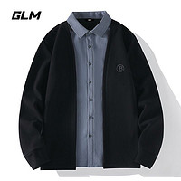 抖音超值购：GLM 男士领假两件针织衫外套